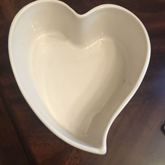 Heart Shaped Dish Pink Painted Flowers Made for FTD 1979 Great For Valentine - Picture 5 of 6